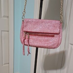 Pink Glitter Chain Shoulder Bag